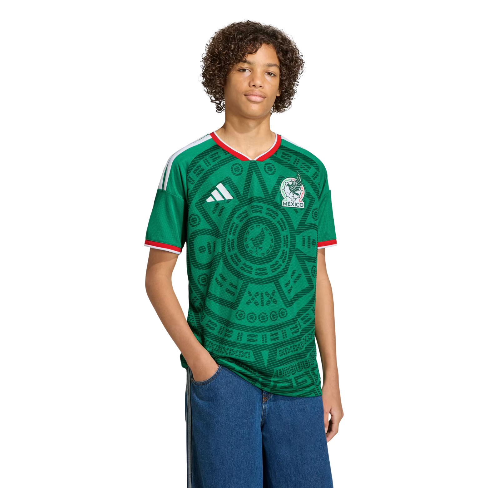 adidas Youth H. Martin Mexico 2026 Home World Cup Jersey (Bold Green)