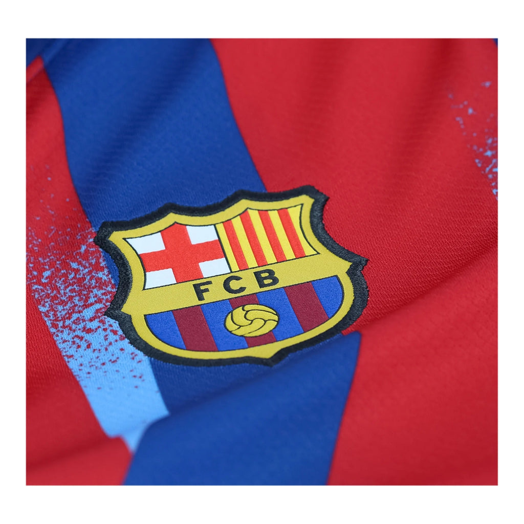 Nike Youth Gavi FC Barcelona 4th Soccer Jersey 25/26 (Gym Blue/Salsa Red)