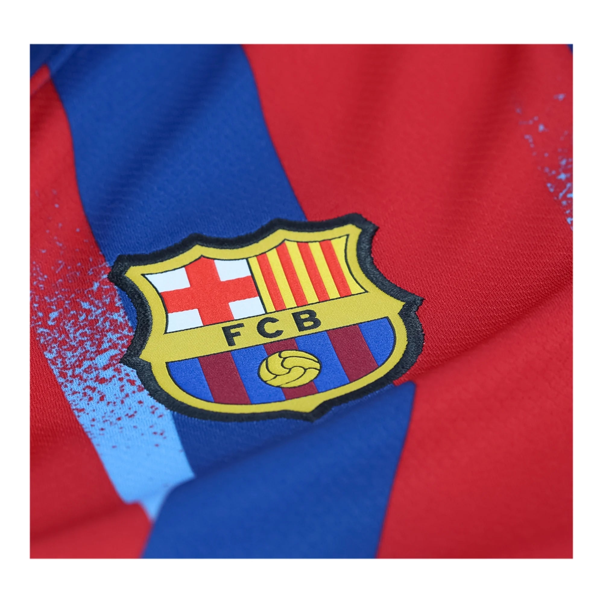 Nike Youth Balde FC Barcelona 4th Soccer Jersey 25/26 (Gym Blue/Salsa Red)
