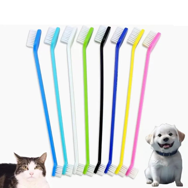 Latest-Pet Supplies Dog Oral Hygiene, 60-Headed Dog Toothbrush, Dog Paw Double-Ended Brush, Pet Teeth Cleaning