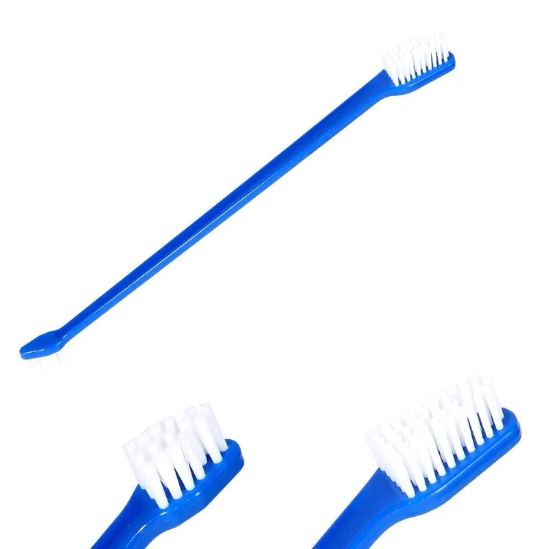 AAAN-Pet Teeth Cleaning Brush- Double-Ended Dog Paw Design, 60-Headed Toothbrush, Oral Hygiene Tool, Pet Supplies